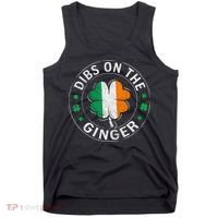 Funny Dibs On The Ginger St Patricks Day Shamrock Tank Top thumb 0