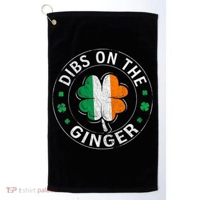 Funny Dibs On The Ginger St Patricks Day Shamrock Golf Towel