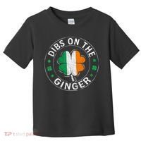 Funny Dibs On The Ginger St Patricks Day Shamrock Toddler T-Shirt thumb 0