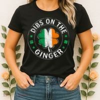 Funny Dibs On The Ginger St Patricks Day Shamrock Women's T-Shirt thumb 2