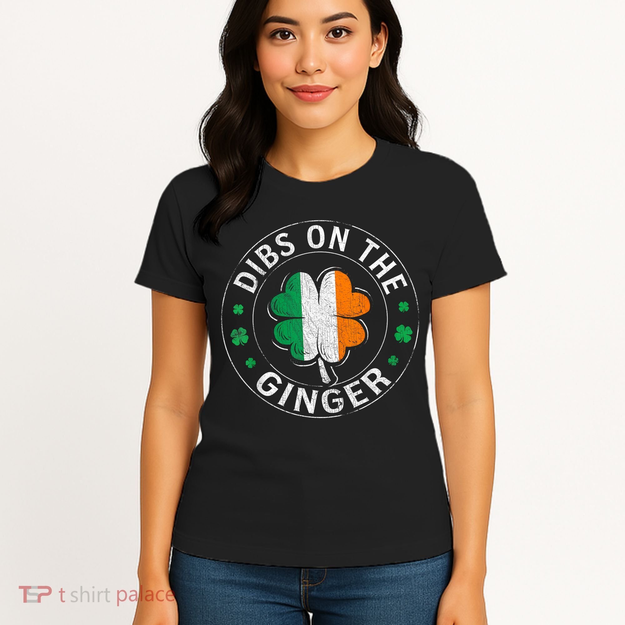 Funny Dibs On The Ginger St Patricks Day Shamrock Women's T-Shirt