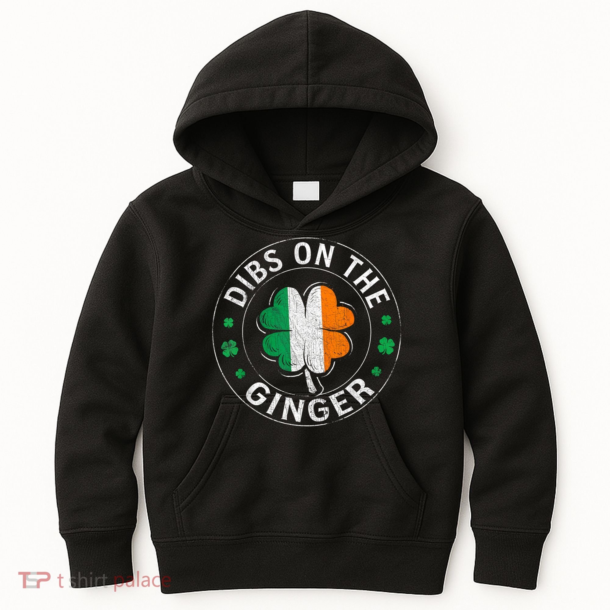 Funny Dibs On The Ginger St Patricks Day Shamrock Kids Hoodie