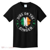 Funny Dibs On The Ginger St Patricks Day Shamrock Kids T-Shirt thumb 0