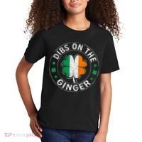 Funny Dibs On The Ginger St Patricks Day Shamrock Kids T-Shirt thumb 2