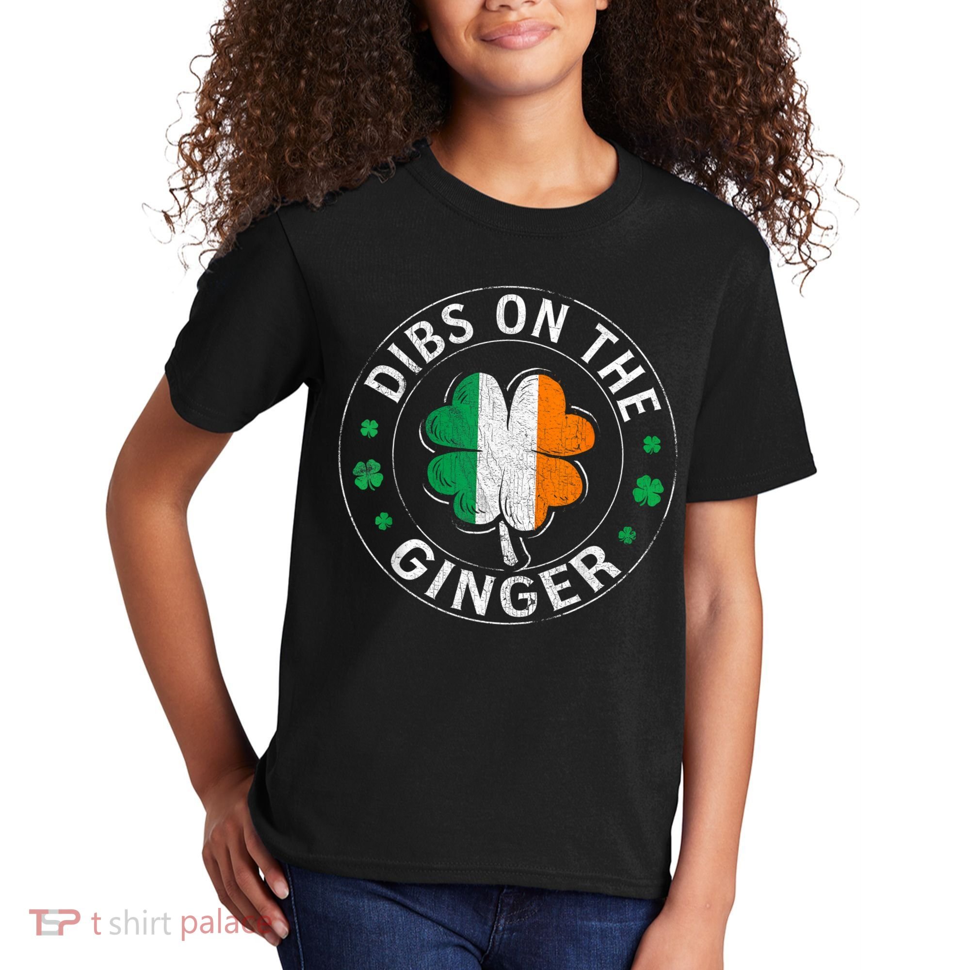 Funny Dibs On The Ginger St Patricks Day Shamrock Kids T-Shirt