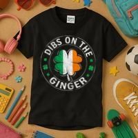 Funny Dibs On The Ginger St Patricks Day Shamrock Kids T-Shirt thumb 3