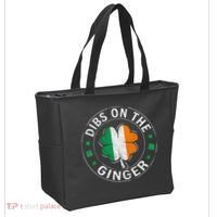 Funny Dibs On The Ginger St Patricks Day Shamrock Tote Bag thumb 2