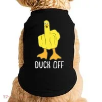 Funny Duck Off Middle Finger Doggie Tank thumb 0