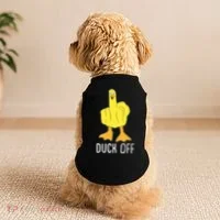 Funny Duck Off Middle Finger Doggie Tank thumb 2