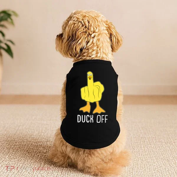 Funny Duck Off Middle Finger Doggie Tank