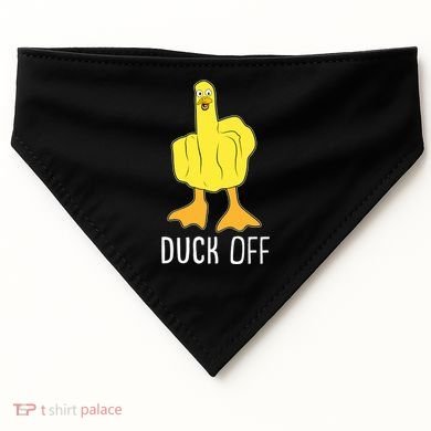 Funny Duck Off Middle Finger USA-Made Doggie Bandana