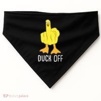 Funny Duck Off Middle Finger USA-Made Doggie Bandana thumb 0