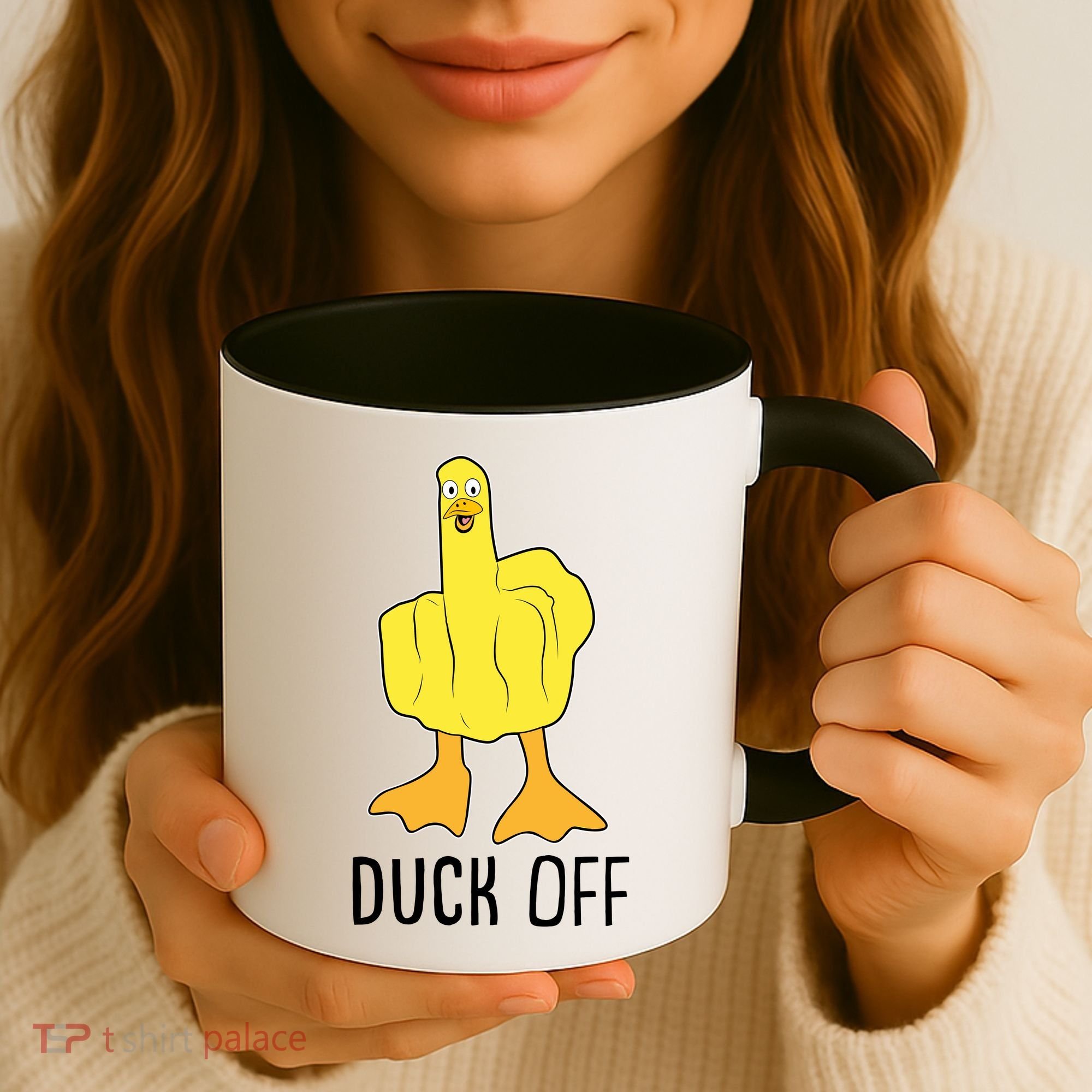 Funny Duck Off Middle Finger Coffee Mug