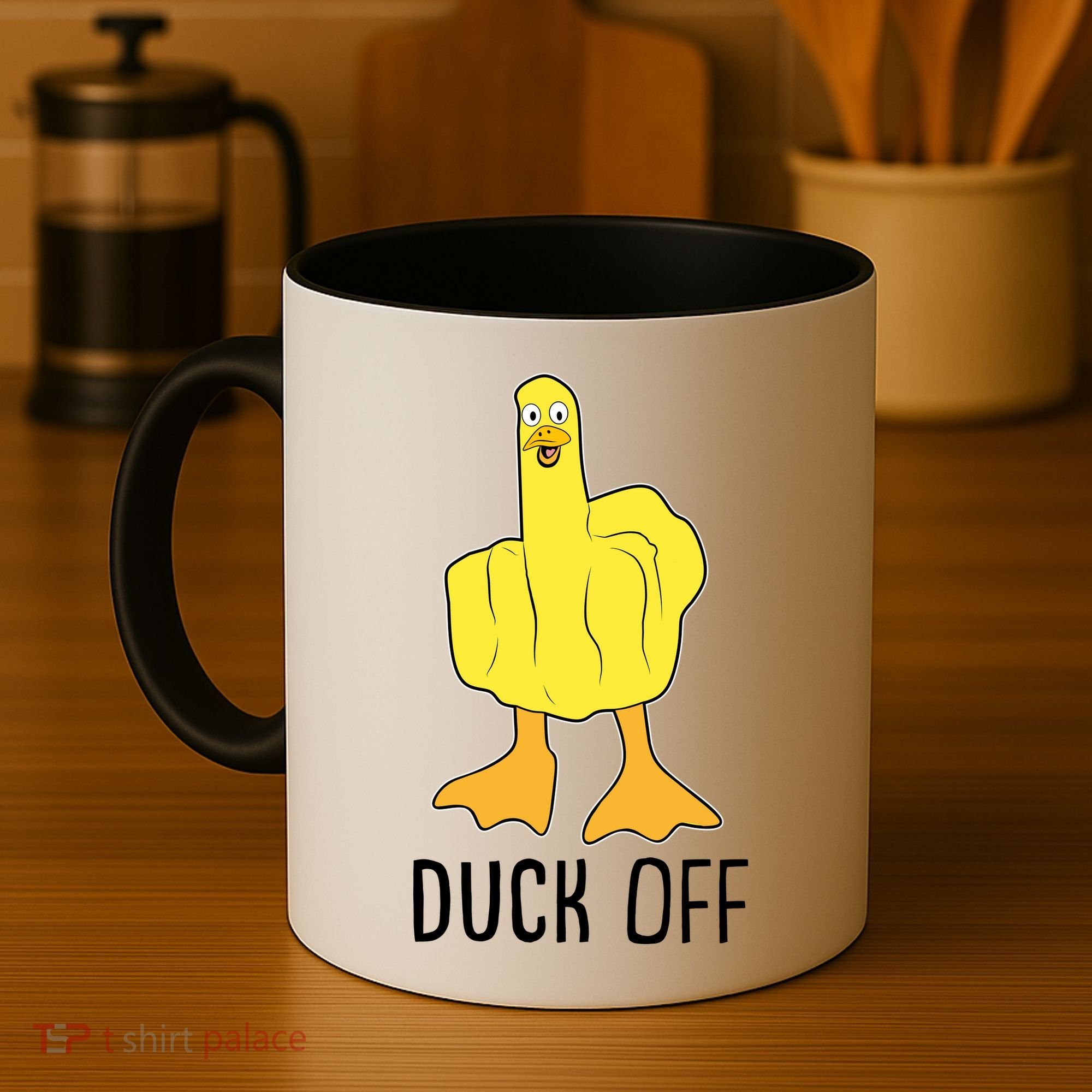 Funny Duck Off Middle Finger Coffee Mug