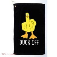 Funny Duck Off Middle Finger Golf Towel thumb 0