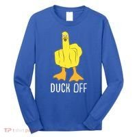 Funny Duck Off Middle Finger Long Sleeve Shirt thumb 0