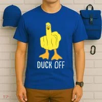 Funny Duck Off Middle Finger T-Shirt thumb 6