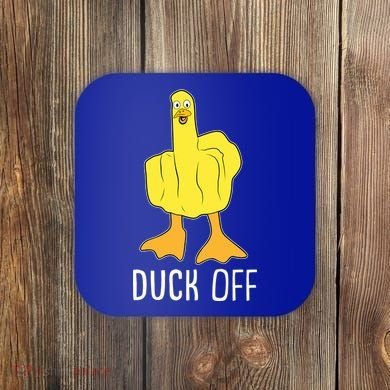 Funny Duck Off Middle Finger Coaster
