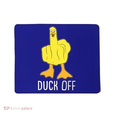 Funny Duck Off Middle Finger Mousepad