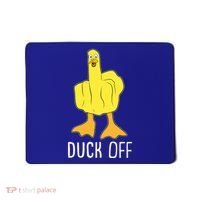 Funny Duck Off Middle Finger Mousepad thumb 0