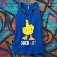 Funny Duck Off Middle Finger Women's Tank Top thumb 3