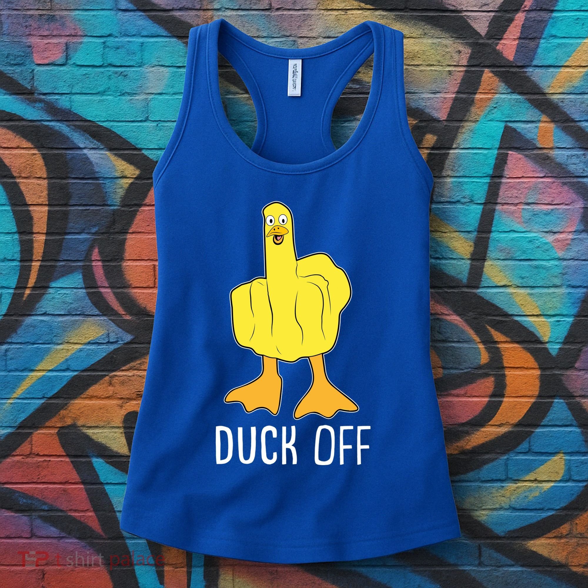 Funny Duck Off Middle Finger Women's Tank Top
