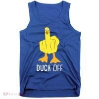 Funny Duck Off Middle Finger Tank Top thumb 0