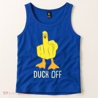 Funny Duck Off Middle Finger Tank Top thumb 2