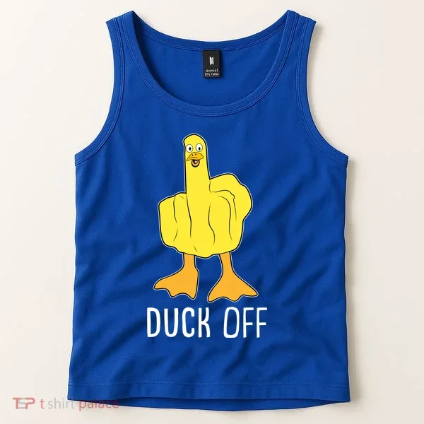 Funny Duck Off Middle Finger Tank Top