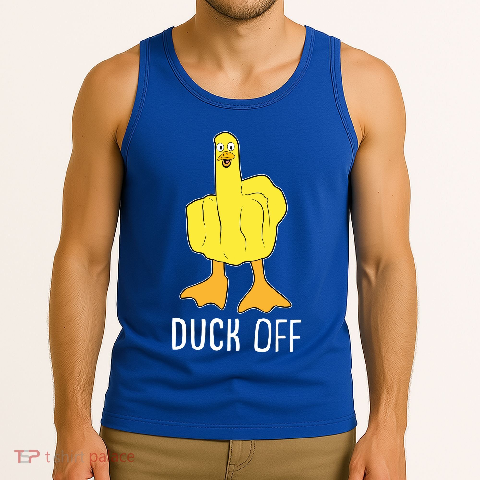 Funny Duck Off Middle Finger Tank Top