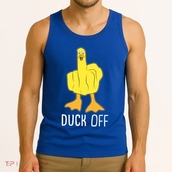 Funny Duck Off Middle Finger Tank Top
