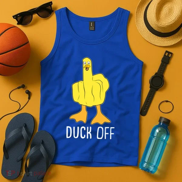 Funny Duck Off Middle Finger Tank Top