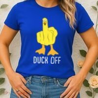 Funny Duck Off Middle Finger Women's T-Shirt thumb 2