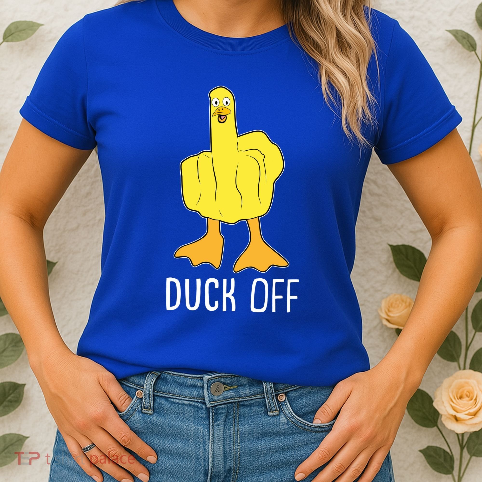 Funny Duck Off Middle Finger Women's T-Shirt