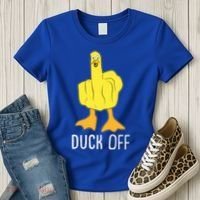 Funny Duck Off Middle Finger Women's T-Shirt thumb 3