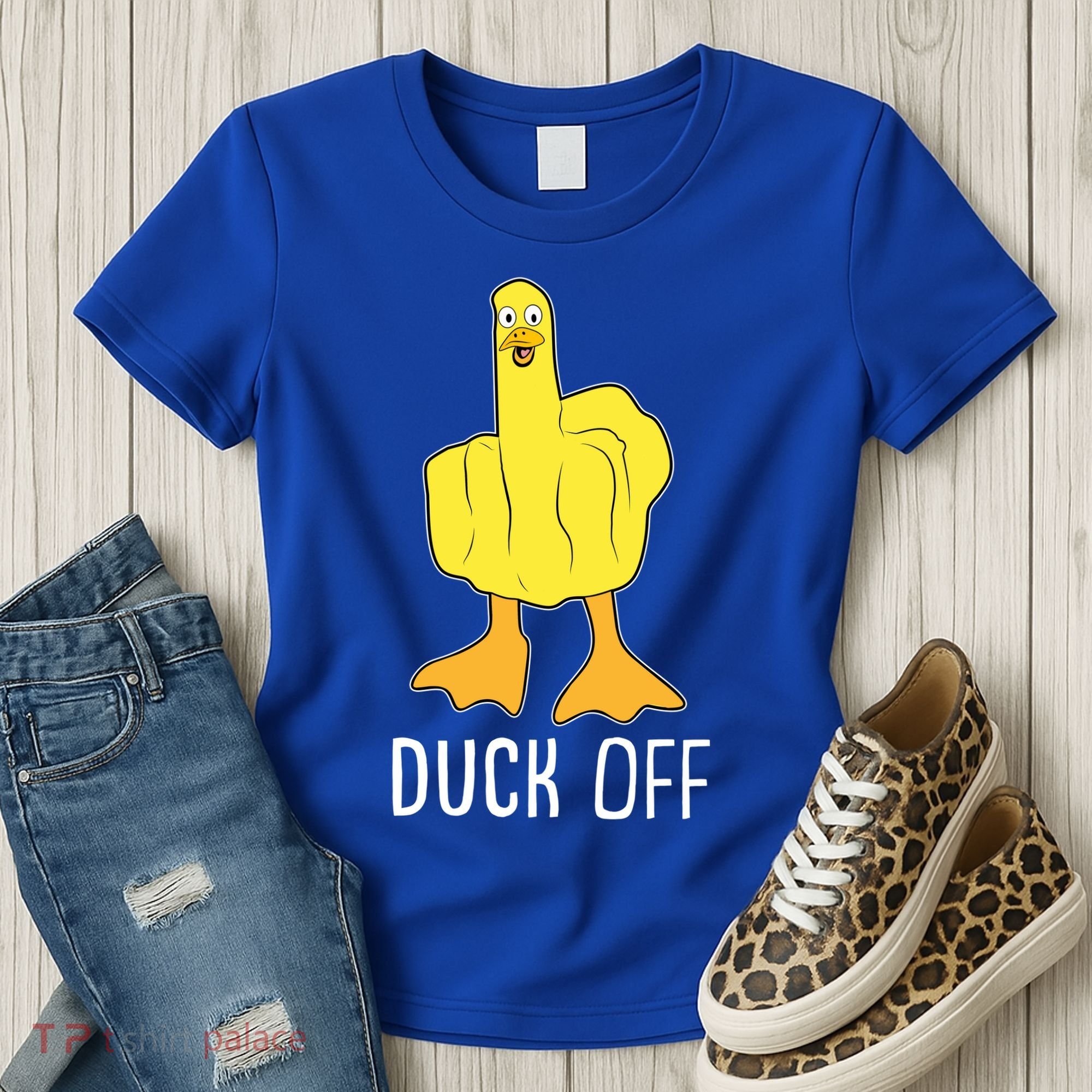 Funny Duck Off Middle Finger Women's T-Shirt