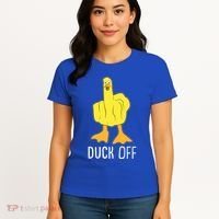 Funny Duck Off Middle Finger Women's T-Shirt thumb 4