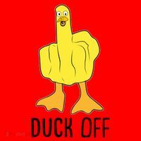 Funny Duck Off Middle Finger Santa Hat thumb 1