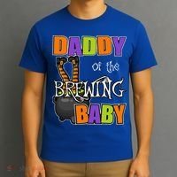 Funny Daddy Of Brewing Baby Halloween Theme Baby Shower Spooky T-Shirt thumb 3