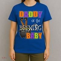 Funny Daddy Of Brewing Baby Halloween Theme Baby Shower Spooky T-Shirt thumb 4