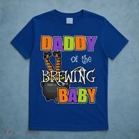Funny Daddy Of Brewing Baby Halloween Theme Baby Shower Spooky T-Shirt thumb 5