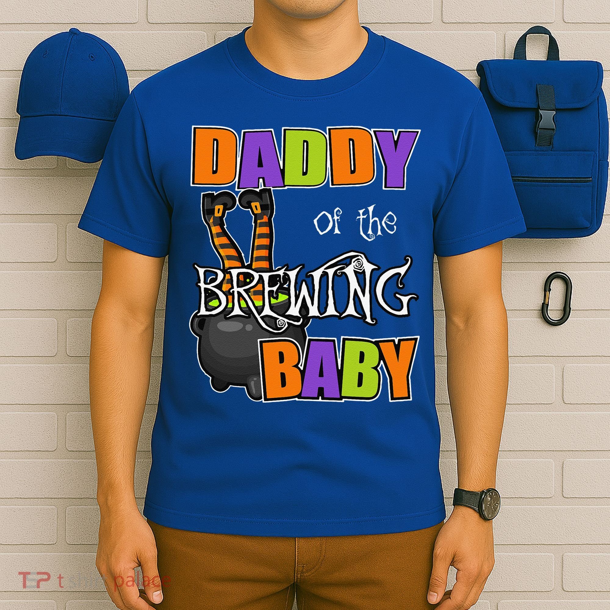 Funny Daddy Of Brewing Baby Halloween Theme Baby Shower Spooky T-Shirt