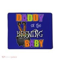 Funny Daddy Of Brewing Baby Halloween Theme Baby Shower Spooky Mousepad thumb 0