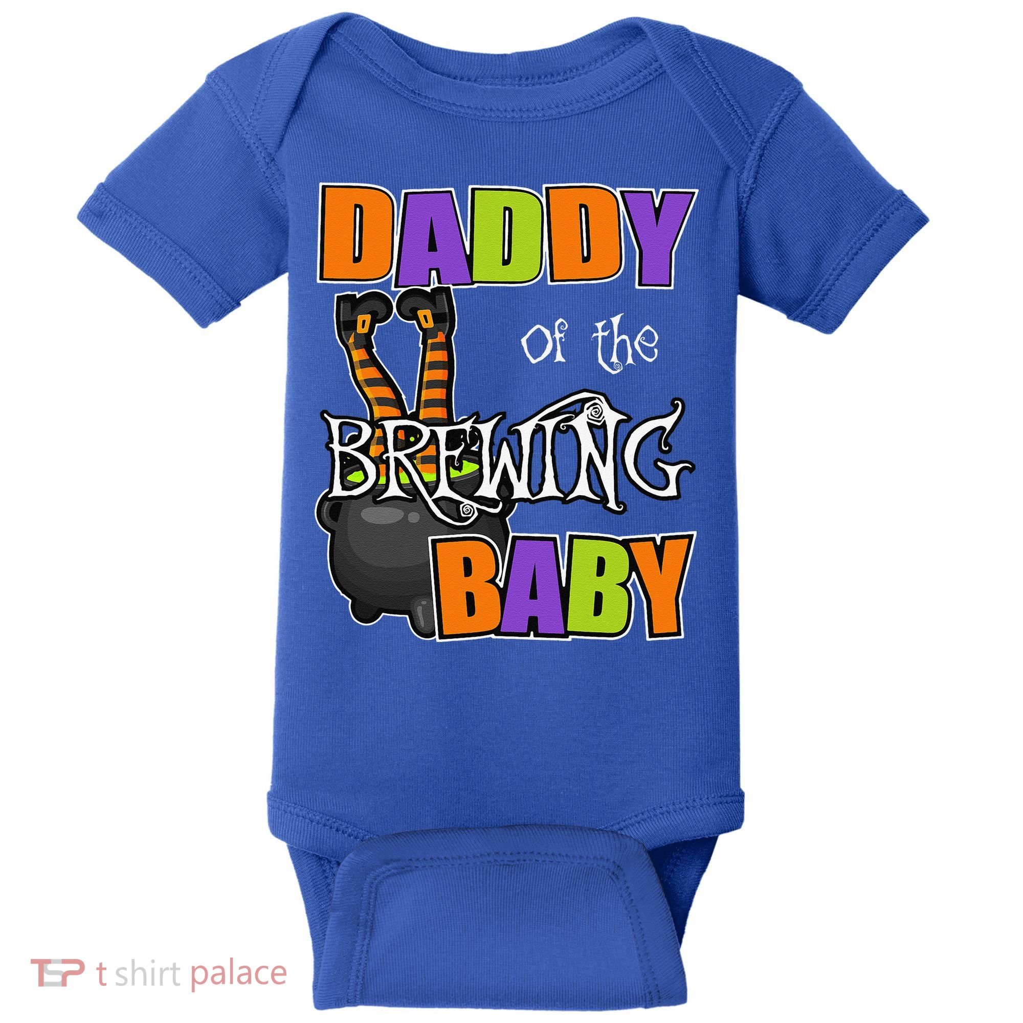 Funny Daddy Of Brewing Baby Halloween Theme Baby Shower Spooky Baby Bodysuit