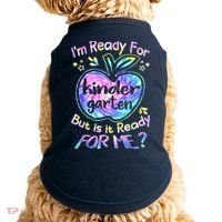 First Day Of Kindergarten Tie Dye Back To School Boy Kids Doggie Tank thumb 0