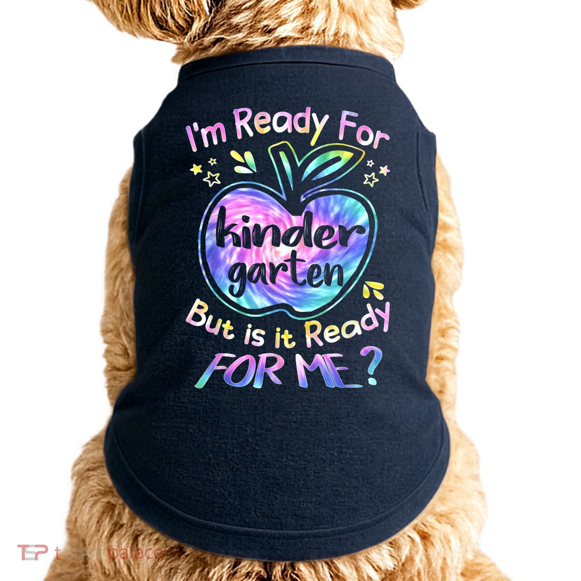First Day Of Kindergarten Tie Dye Back To School Boy Kids Doggie Tank