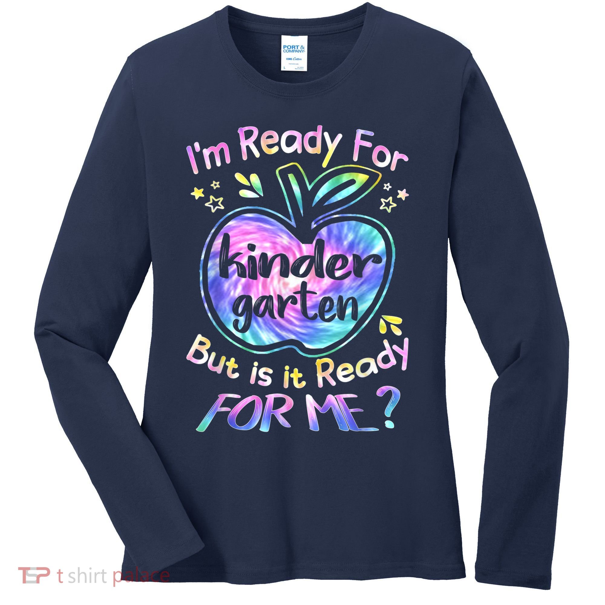 First Day Of Kindergarten Tie Dye Back To School Boy Kids Women's Long Sleeve Shirt