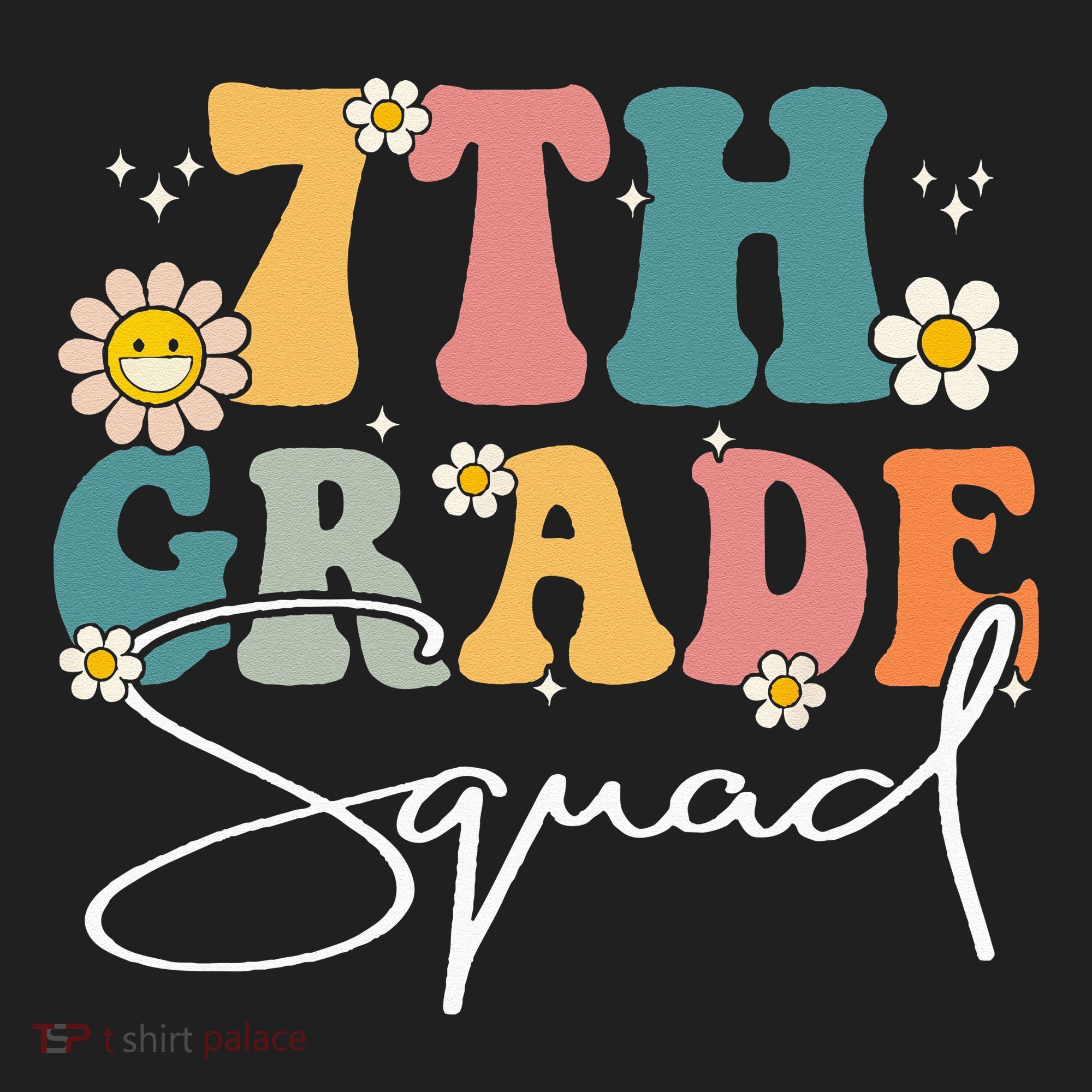 First Day Of 7th Grade Squad Team Back To School Teacher Women's Sweatshirt