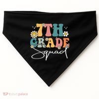 First Day Of 7th Grade Squad Team Back To School Teacher USA-Made Doggie Bandana thumb 0