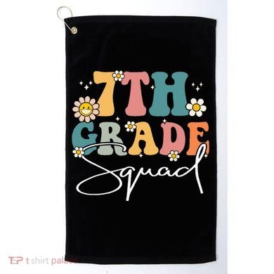 First Day Of 7th Grade Squad Team Back To School Teacher Golf Towel